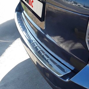 Subaru Forester Bumper Sill Cover - Rear - Omac - S.Steel - Gloss Silver - '14-'18